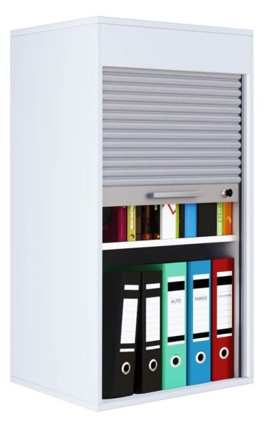 VCM my office Aktos L Rollladenschrank weiß 1 Fachboden 50,0 x 40,0 x 93,0 cm