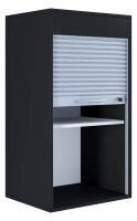 VCM my office Aktos L Rollladenschrank schwarz 1 Fachboden 50,0 x 40,0 x 93,0 cm