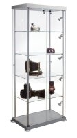 Kerkmann expoline Glasvitrine silber 4 Fachböden