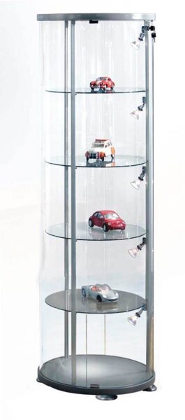 Kerkmann expoline Glasvitrine silber 4 Fachböden
