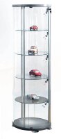 Kerkmann expoline Glasvitrine silber 4 Fachböden