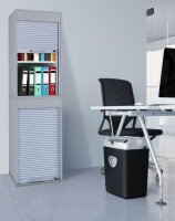 VCM my office Aktos XL Rollladenschrank grau 2 Fachböden 50,0 x 40,0 x 186,0 cm