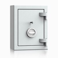 ISS safe4key Schlüsseltresor lichtgrau mit 5 + Schlüsselhaken-System Haken, Doppelbartschloss, 33,0 x 16,5 x 44,0 cm, 1 St.