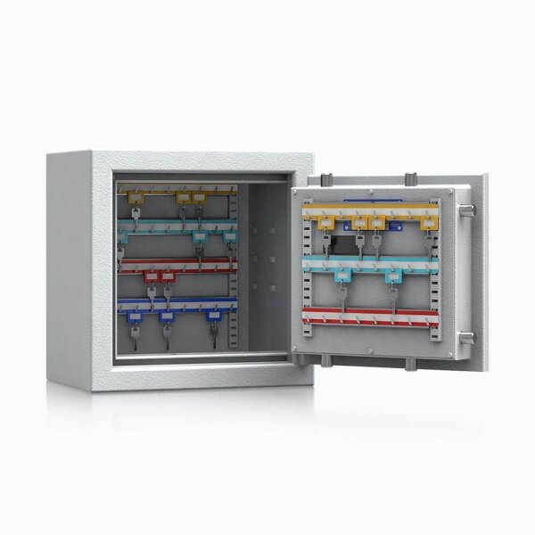ISS safe4key Schlüsseltresor lichtgrau mit 64 Haken, Elektronikschloss, 40,0 x 27,0 x 40,0 cm, 1 St.