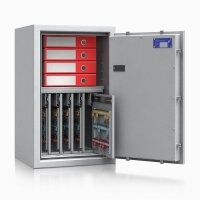ISS safe4key Schlüsseltresor lichtgrau mit 280 Haken, Elektronikschloss, 50,0 x 42,0 x 80,0 cm, 1 St.