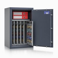 ISS safe4key Schlüsseltresor grau mit 440 Haken, Doppelbartschloss, 50,0 x 42,0 x 80,0 cm, 1 St.