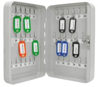 WEDO Schlüsselkasten lichtgrau mit 36 Haken,...