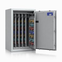 ISS safe4key Schlüsseltresor lichtgrau mit 600 Haken, Elektronikschloss, 50,0 x 42,0 x 80,0 cm, 1 St.