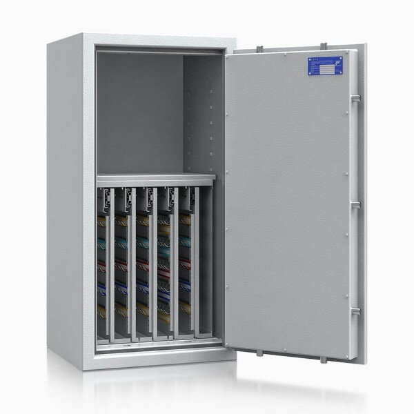 ISS safe4key Schlüsseltresor lichtgrau mit 440 Haken, Doppelbartschloss, 50,0 x 42,0 x 100,0 cm, 1 St.