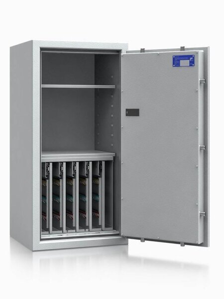 ISS safe4key Schlüsseltresor lichtgrau mit 280 Haken, Elektronikschloss, 50,0 x 42,0 x 100,0 cm, 1 St.