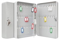 WEDO Schlüsselkasten lichtgrau mit 110 Haken, Sicherheitsschloss, 28,0 x 8,0 x 37,0 cm, 1 St.