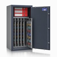 ISS safe4key Schlüsseltresor grau mit 600 Haken, Doppelbartschloss, 50,0 x 42,0 x 100,0 cm, 1 St.