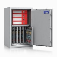 ISS safe4key Schlüsseltresor lichtgrau mit 280 Haken, Doppelbartschloss, 50,0 x 42,0 x 80,0 cm, 1 St.