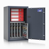 ISS safe4key Schlüsseltresor grau mit 280 Haken, Elektronikschloss, 50,0 x 42,0 x 80,0 cm, 1 St.