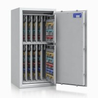 ISS safe4key Schlüsseltresor lichtgrau mit 720 Haken, Doppelbartschloss, 50,0 x 42,0 x 100,0 cm, 1 St.