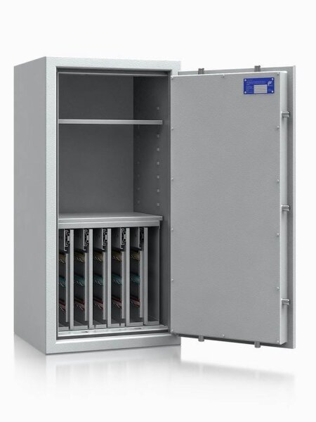 ISS safe4key Schlüsseltresor lichtgrau mit 280 Haken, Doppelbartschloss, 50,0 x 42,0 x 100,0 cm, 1 St.