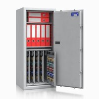 ISS safe4key Schlüsseltresor lichtgrau mit 440 Haken, Elektronikschloss, 50,0 x 42,0 x 115,0 cm, 1 St.