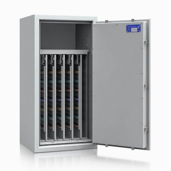 ISS safe4key Schlüsseltresor lichtgrau mit 600 Haken, Doppelbartschloss, 50,0 x 42,0 x 100,0 cm, 1 St.