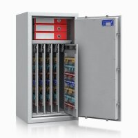 ISS safe4key Schlüsseltresor lichtgrau mit 600 Haken, Doppelbartschloss, 50,0 x 42,0 x 100,0 cm, 1 St.