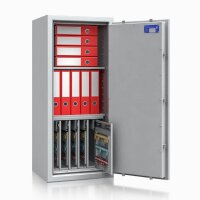 ISS safe4key Schlüsseltresor lichtgrau mit 280 Haken, Doppelbartschloss, 50,0 x 42,0 x 115,0 cm, 1 St.