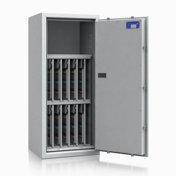 ISS safe4key Schlüsseltresor lichtgrau mit 560 Haken, Elektronikschloss, 50,0 x 42,0 x 115,0 cm, 1 St.
