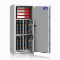 ISS safe4key Schlüsseltresor lichtgrau mit 560 Haken, Elektronikschloss, 50,0 x 42,0 x 115,0 cm, 1 St.