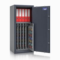 ISS safe4key Schlüsseltresor grau mit 600 Haken, Doppelbartschloss, 50,0 x 42,0 x 115,0 cm, 1 St.