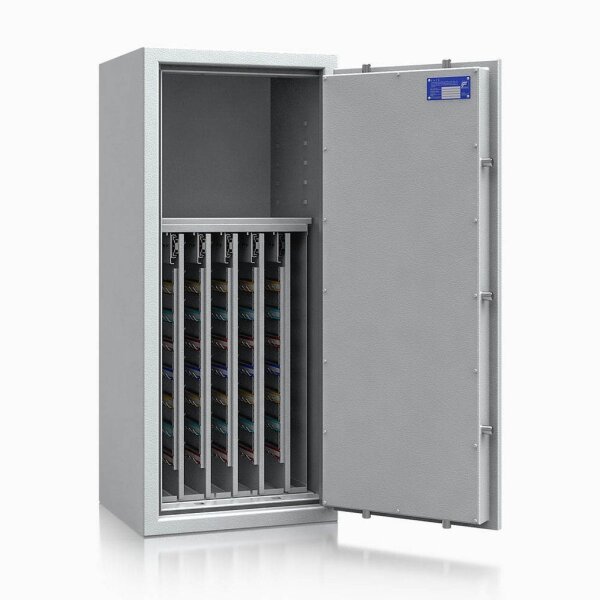 ISS safe4key Schlüsseltresor lichtgrau mit 600 Haken, Doppelbartschloss, 50,0 x 42,0 x 115,0 cm, 1 St.