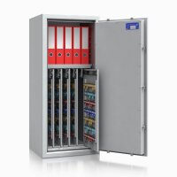 ISS safe4key Schlüsseltresor lichtgrau mit 600 Haken, Doppelbartschloss, 50,0 x 42,0 x 115,0 cm, 1 St.