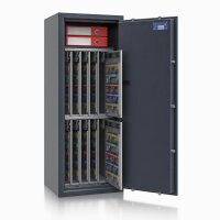 ISS safe4key Schlüsseltresor grau mit 880 Haken, Elektronikschloss, 50,0 x 42,0 x 130,0 cm, 1 St.