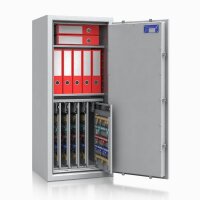 ISS safe4key Schlüsseltresor lichtgrau mit 440 Haken, Doppelbartschloss, 50,0 x 42,0 x 115,0 cm, 1 St.
