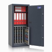 ISS safe4key Schlüsseltresor grau mit 440 Haken, Elektronikschloss, 50,0 x 42,0 x 115,0 cm, 1 St.