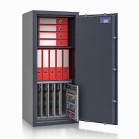 ISS safe4key Schlüsseltresor grau mit 280 Haken, Doppelbartschloss, 50,0 x 42,0 x 115,0 cm, 1 St.