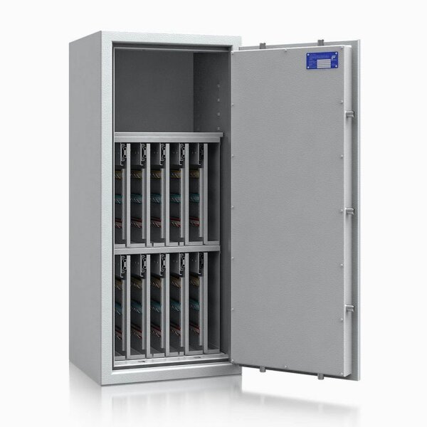 ISS safe4key Schlüsseltresor lichtgrau mit 560 Haken, Doppelbartschloss, 50,0 x 42,0 x 115,0 cm, 1 St.