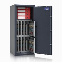 ISS safe4key Schlüsseltresor grau mit 560 Haken, Elektronikschloss, 50,0 x 42,0 x 115,0 cm, 1 St.
