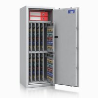 ISS safe4key Schlüsseltresor lichtgrau mit 880 Haken, Elektronikschloss, 50,0 x 42,0 x 130,0 cm, 1 St.