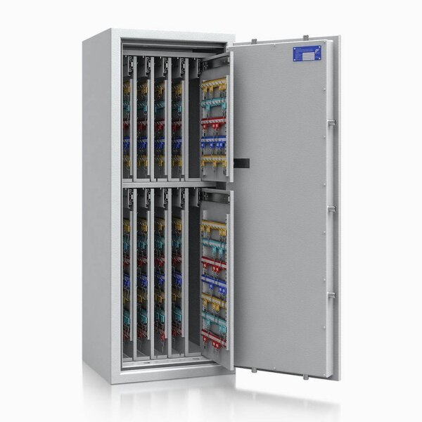 ISS safe4key Schlüsseltresor lichtgrau mit 1040 Haken, Elektronikschloss, 50,0 x 42,0 x 130,0 cm, 1 St.