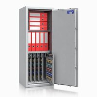 ISS safe4key Schlüsseltresor lichtgrau mit 440 Haken, Doppelbartschloss, 50,0 x 42,0 x 130,0 cm, 1 St.