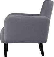 meet powered by PAPERFLOW Sessel LISBOA grau schwarz Stoff 71,0 x 81,5 x 83,0 cm, 1 St.