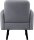 meet powered by PAPERFLOW Sessel LISBOA grau schwarz Stoff 71,0 x 81,5 x 83,0 cm, 1 St.
