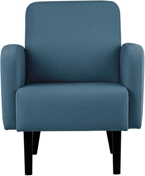 meet powered by PAPERFLOW Sessel LISBOA blau schwarz Stoff 71,0 x 81,5 x 83,0 cm, 1 St.