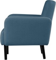 meet powered by PAPERFLOW Sessel LISBOA blau schwarz Stoff 71,0 x 81,5 x 83,0 cm, 1 St.