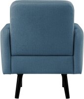 meet powered by PAPERFLOW Sessel LISBOA blau schwarz Stoff 71,0 x 81,5 x 83,0 cm, 1 St.