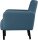 meet powered by PAPERFLOW Sessel LISBOA blau schwarz Stoff 71,0 x 81,5 x 83,0 cm, 1 St.
