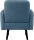 meet powered by PAPERFLOW Sessel LISBOA blau schwarz Stoff 71,0 x 81,5 x 83,0 cm, 1 St.