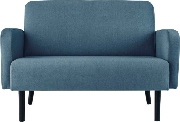 meet powered by PAPERFLOW 2-Sitzer Sofa LISBOA blau schwarz Stoff 124,0 x 81,5 x 83,0 cm, 1 St.
