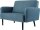 meet powered by PAPERFLOW 2-Sitzer Sofa LISBOA blau schwarz Stoff 124,0 x 81,5 x 83,0 cm, 1 St.