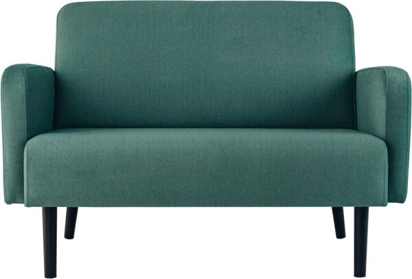 meet powered by PAPERFLOW 2-Sitzer Sofa LISBOA grün schwarz Stoff 124,0 x 81,5 x 83,0 cm, 1 St.