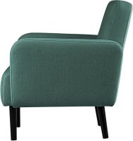 meet powered by PAPERFLOW 2-Sitzer Sofa LISBOA grün schwarz Stoff 124,0 x 81,5 x 83,0 cm, 1 St.