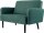meet powered by PAPERFLOW 2-Sitzer Sofa LISBOA grün schwarz Stoff 124,0 x 81,5 x 83,0 cm, 1 St.